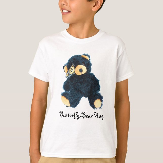 Camiseta Camiseta-mariposa negra de peluche para niños (Anverso)