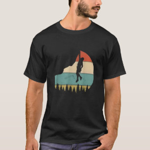 Camiseta "Camiseta negra de aventura: diseño de escalada re