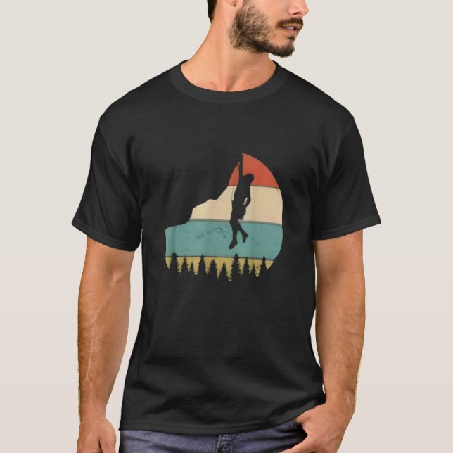 Camiseta "Camiseta negra de aventura: diseño de escalada re (Anverso)