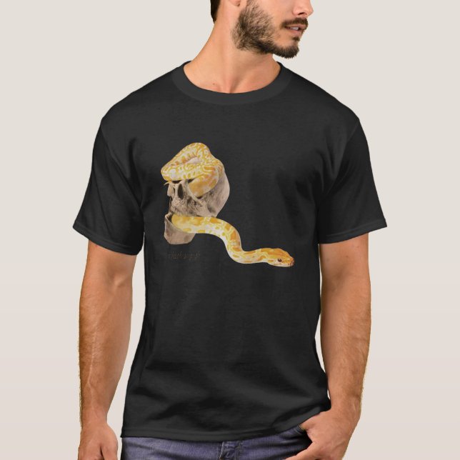 Camiseta "Camiseta negra del motorista del cráneo y de la (Anverso)