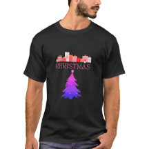 ¡Camiseta negra moderna de Navidad!