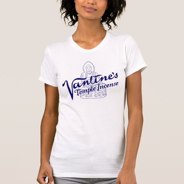 Camiseta "Camiseta para mujer azul del INCIENSO del TEMPLO" (Anverso)