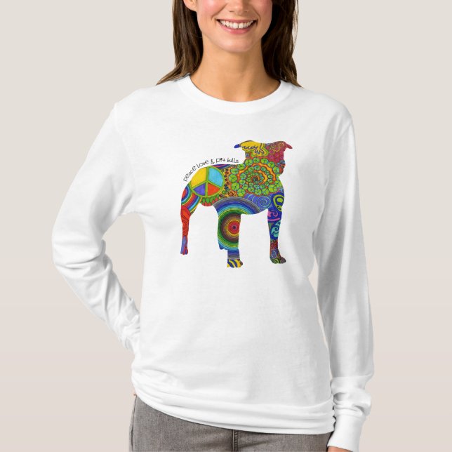 Camiseta "Camiseta para mujer de Flowy del amor y de los (Anverso)