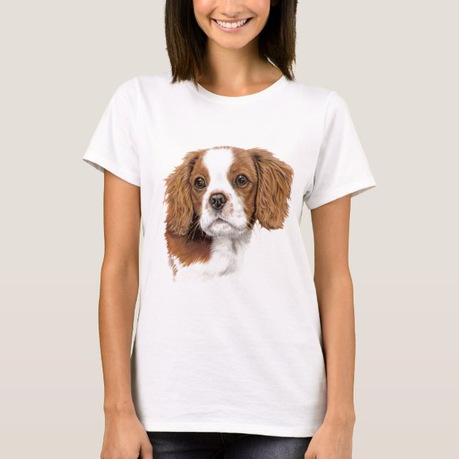 Camiseta Camiseta: Perro de aguas de rey arrogante Charles (Anverso)