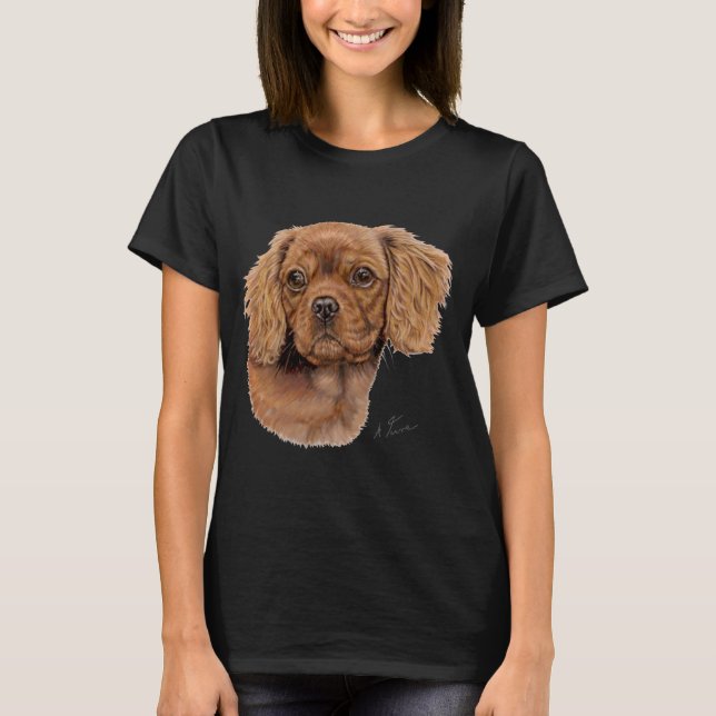 Camiseta Camiseta: Perro de aguas de rey Charles arrogante (Anverso)