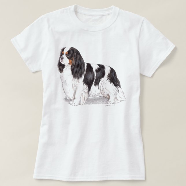 Camiseta Camiseta: perro de aguas de rey Charles arrogante (Diseño del anverso)