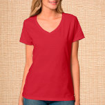 Camiseta Camiseta/Personalizar de cuello-V para mujeres<br><div class="desc">Camiseta: Crea tu propia camiseta personalizado con texto. Ajustes fáciles (botón Editar diseño) añadiendo más texto,  colores de fondo o más imágenes.</div>