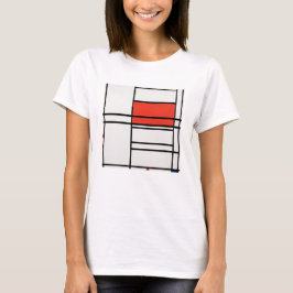 CAMISETA CAMISETA: PIET MONDRIAN : COMPOSICIÓN, ROJA Y AZUL