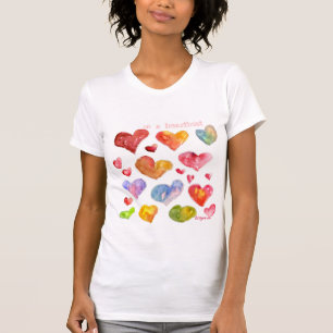Camiseta Camiseta/ropa de 19 corazones de la tarjeta del