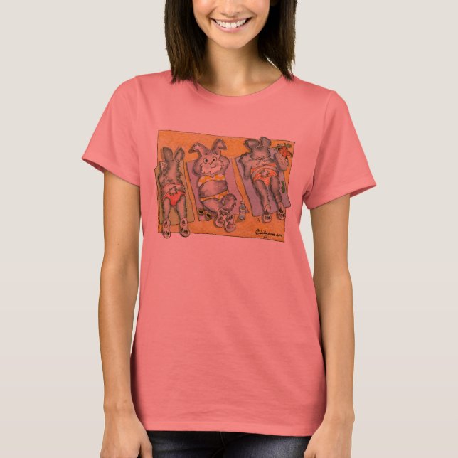 Camiseta Camiseta/ropa Personalizado de Beach Bunnies (Anverso)