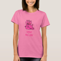 "Camiseta rosada del cerdo de la señora" dibujo