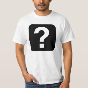Camiseta Camiseta, signo de interrogación en cuadrado