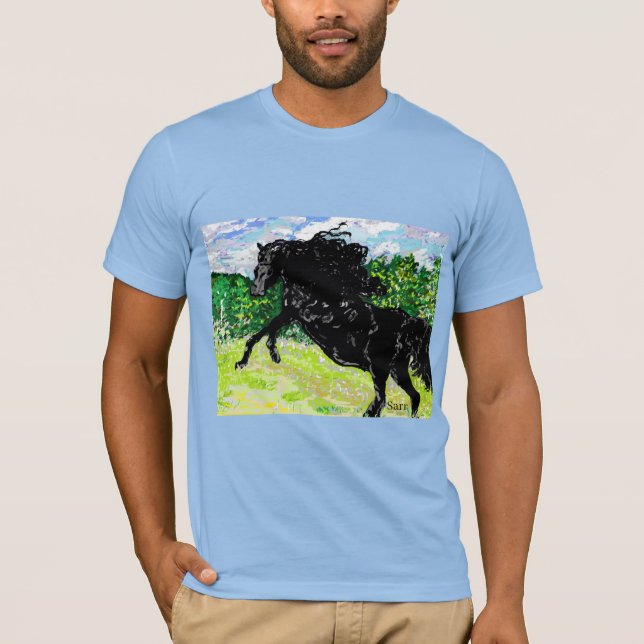 Camiseta Camiseta: Stallion negro (Anverso)