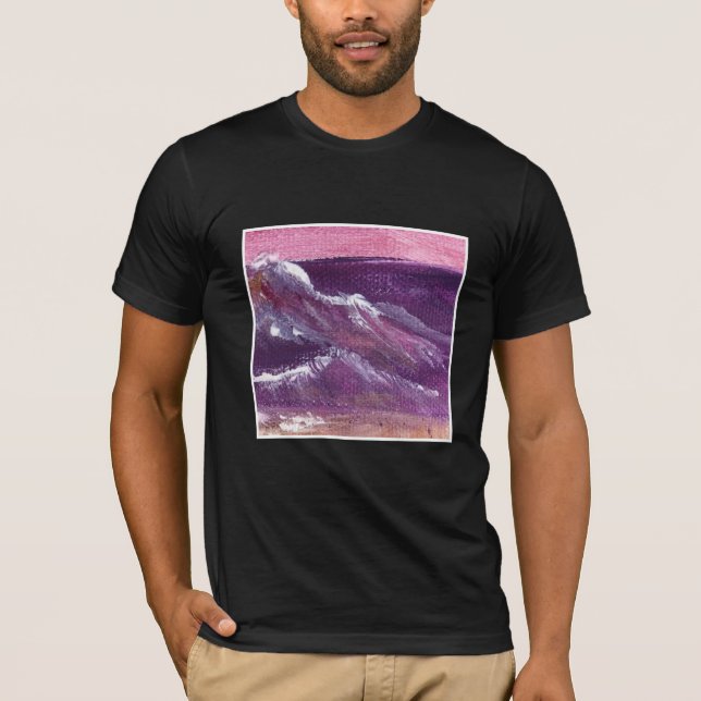 Camiseta Camiseta-T "Sunset Wave" (Negro) (Anverso)