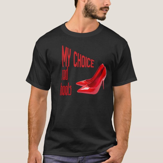 Camiseta camiseta, tacones rojos (Anverso)