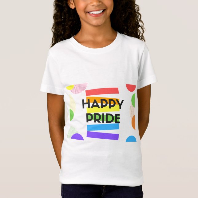 Camiseta Camiseta/top del "orgullo feliz" de las (Anverso)
