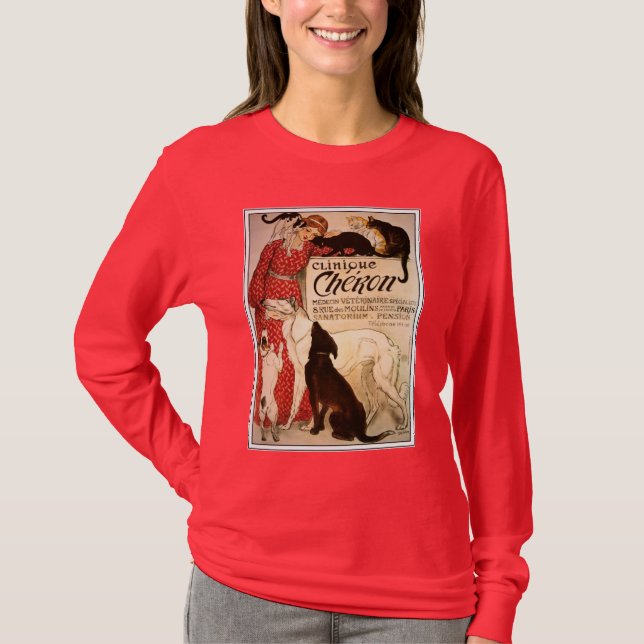 Camiseta Camiseta: Vintage Steinlen "Clinique Cheron" (Anverso)