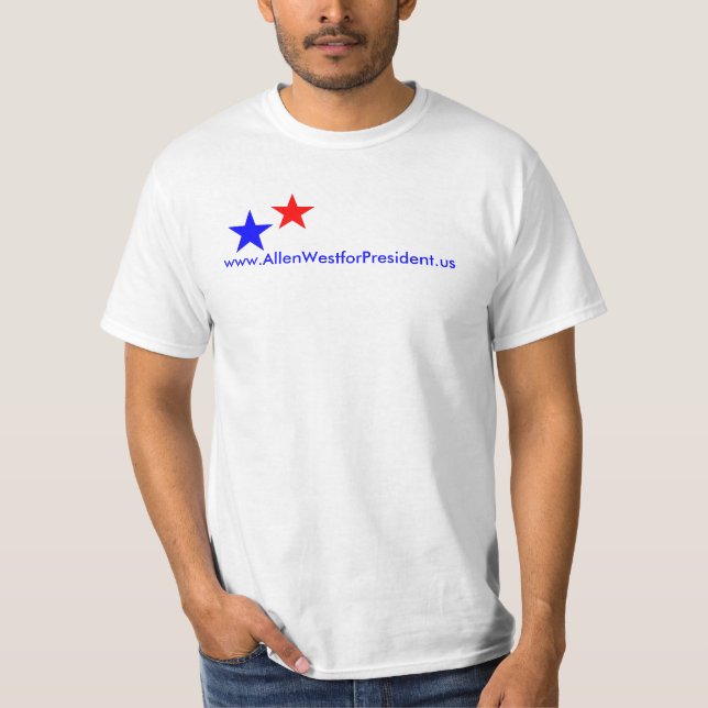 Camiseta Camiseta, www.AllenWestforPresident.us (Anverso)