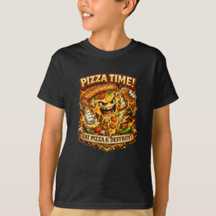 Camiseta CamisetaHora de Pizza Diseño Divertido para Amante