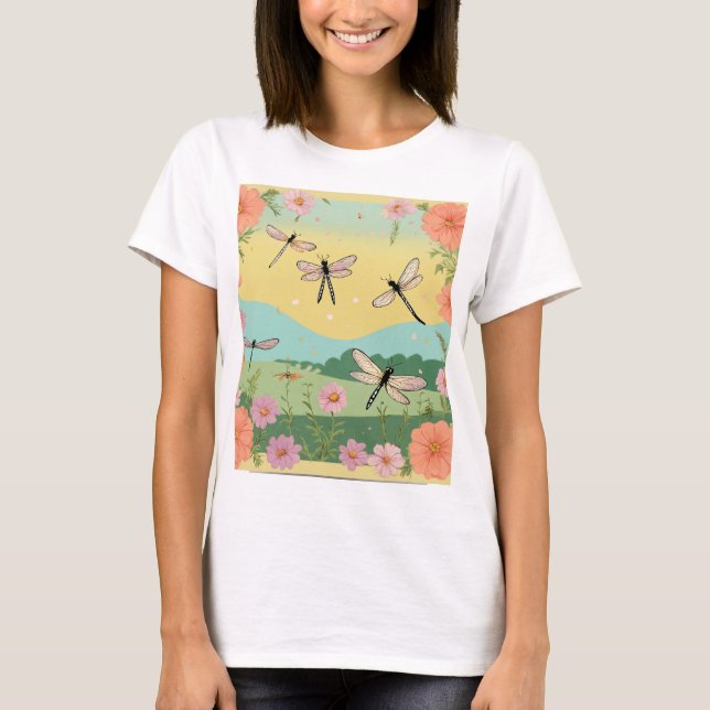 Camiseta "Camisetas de mariposa de la Brisa de Verano" (Anverso)