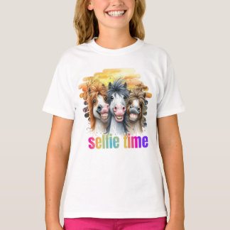 Camiseta Camisetas,horse meme – funny horses on a selfie