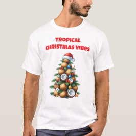 Camiseta - Camisetas Navideñas Tropicales para Fam