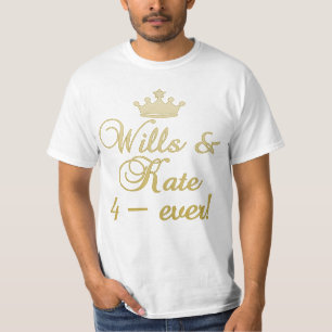 Camiseta Camisetas, tazas, regalos para Wills & Kate 4-Ever
