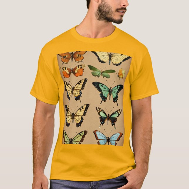 Camiseta "Camisetas únicas de diseño de mariposa | Hermoso  (Anverso)