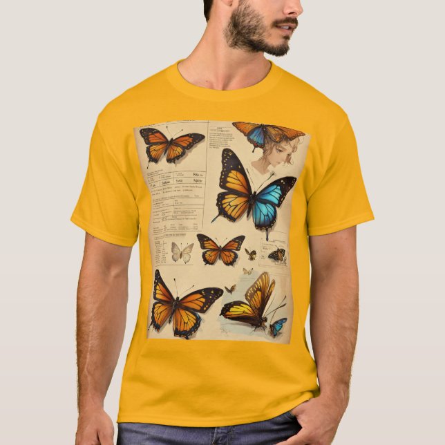 Camiseta "Camisetas únicas de diseño de mariposa | Hermoso  (Anverso)