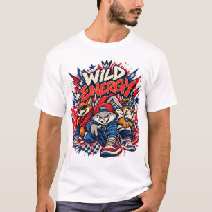 Camiseta CamisetaWild Energy USA Streetwear Cartoon – Retro