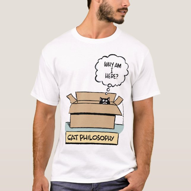 Camiseta Camisón casual de la filosofía del gato (Anverso)