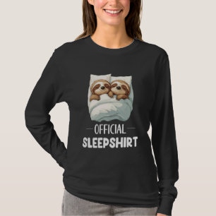 Camiseta Camisón Oficial Cute Sleeping Sloth Animal Lov