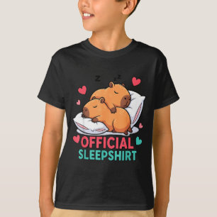 Camiseta Camisón Oficial de Capybara Lindo Cozy Sueño de Sa