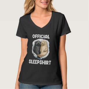 Camiseta Camisón Oficial León Marino Foca Durmiendo Animal