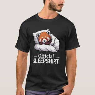 Camiseta Camisón Oficial Panda Rojo Durmiendo Amor Animal