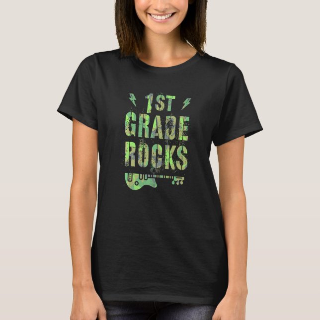 Camiseta Camo 1st Grade Rocks Camp Teacher Squad First Grad (Anverso)