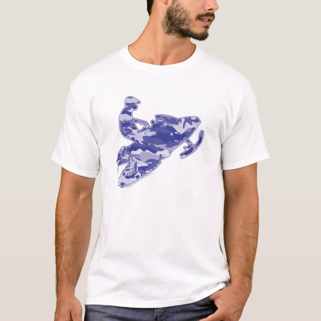 Camiseta Camo Blue Sled en una copia en negro (Anverso)