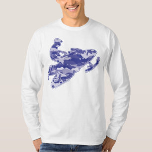 Camiseta Camo Blue Sled en una copia en negro