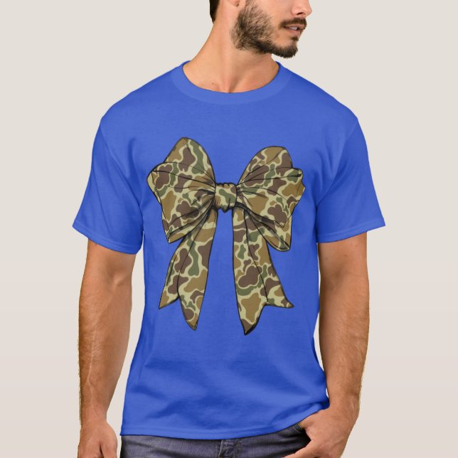 Camiseta Camo Bow Camo Hunting Theme Fall Shower Camouflage (Anverso)