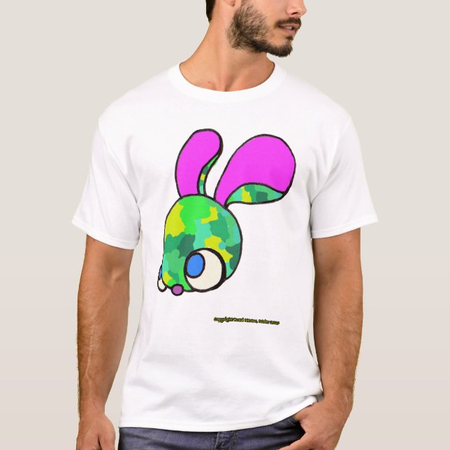 Camiseta Camo Bunny en un blanco (Anverso)