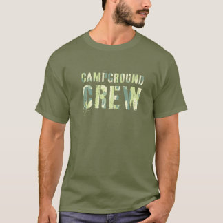 Camiseta Camo CAMPGROUND CREW anfitrión Consejero de verano