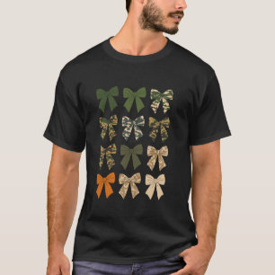 Camiseta Camo Coquette Bow Cazando Camuflaje Viejo Camo Bow