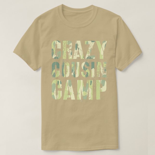 Camiseta Camo CRAZY COUSIN CAMP Funny Abuela Reedu (Diseño del anverso)