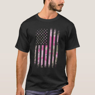 Camiseta Camo de la bandera estadounidense para Chicas de c
