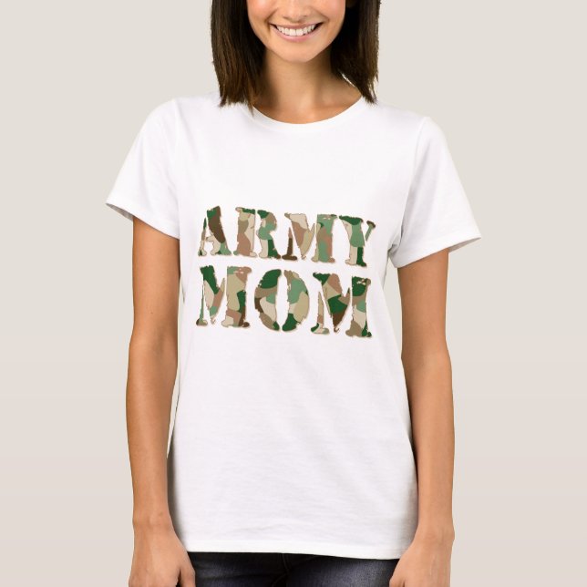 Camiseta Camo de la mamá del ejército (Anverso)