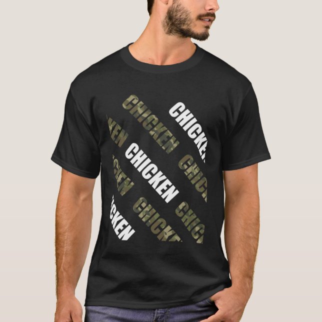 Camiseta Camo de pollo retro vintage (Anverso)