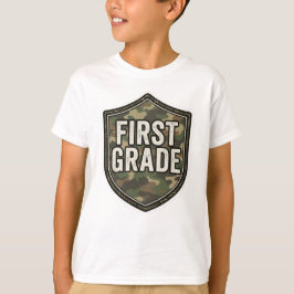 Camiseta Camo de primer grado para niños | Vuelta al cole