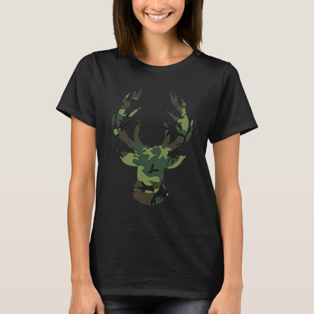Camiseta Camo Deer Hunting Camouflage Deer Hunting Season H (Anverso)