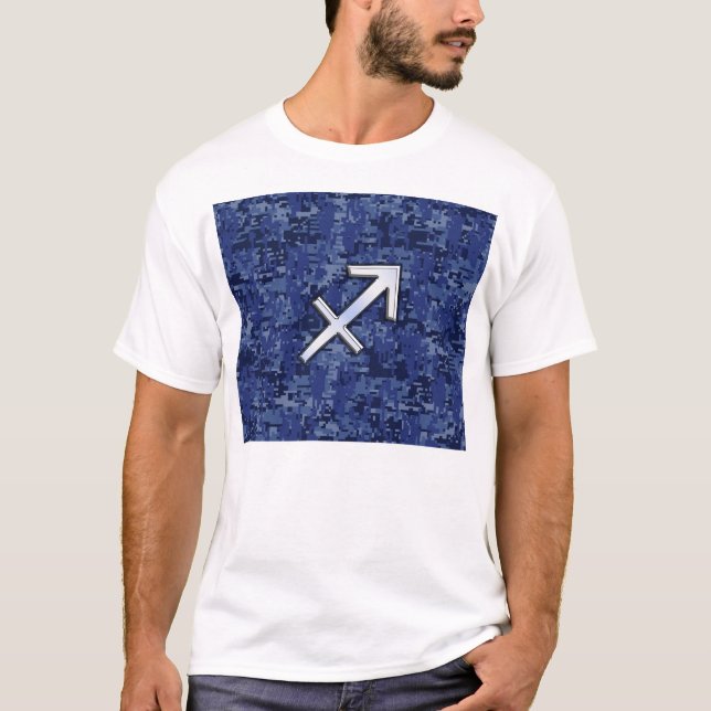 Camiseta Camo digital de la marina de Rótulo Zodiac Silver  (Anverso)