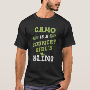 Camiseta Camo es el Chica del país en el sur de Redneck